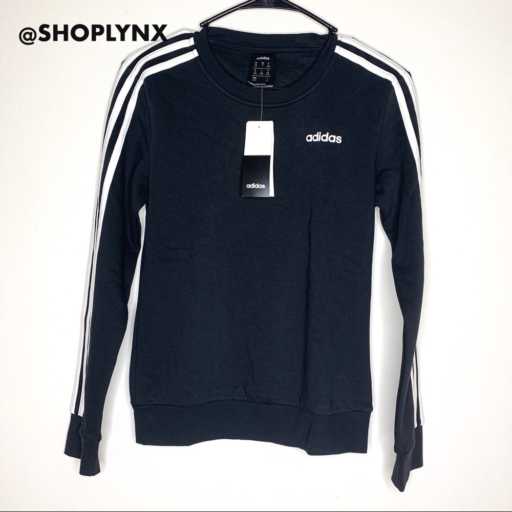 ♥️SOLD♥️ Adidas Crew Neck Black Sweatshirt - Picture 7 of 8